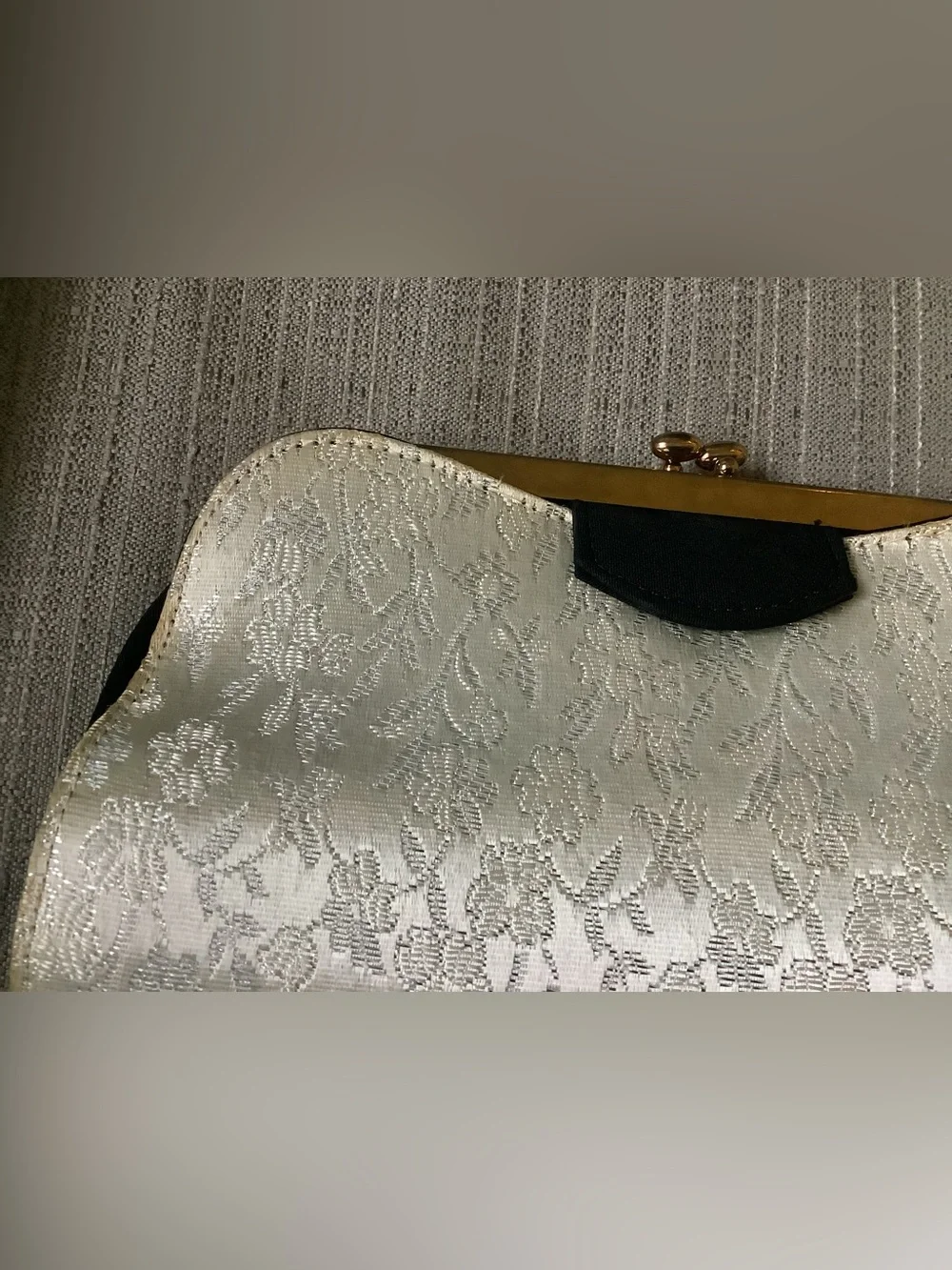 Vintage 3 in 1 Evening Clutch with Gold Frame